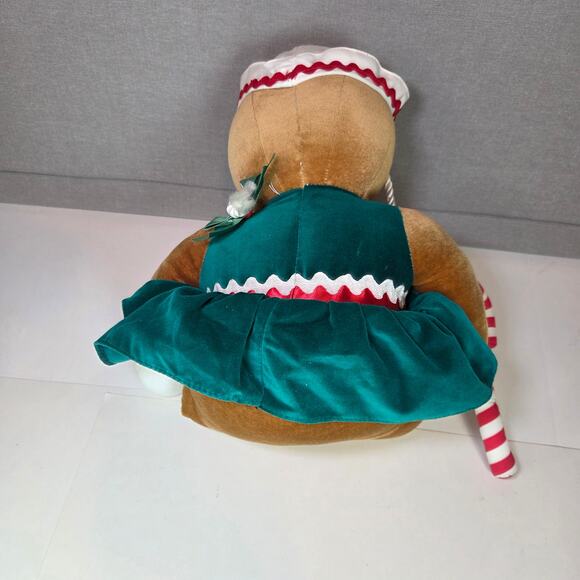 1990 Target Gingerbread Girl Plush Doll w/ Candy Cane 22" Commonwealth Toy - Picture 5 of 10